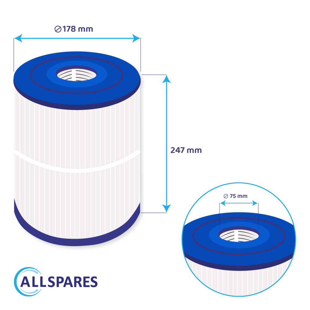 Spa Waterfilter geschikt voor Hayward StarClear CX250RE / C250 / C250EURO
