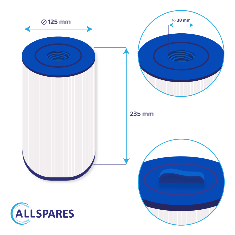 Spa Waterfilter Waterway / Master Spa / PWW35L / 4CH-935 / DL850 / 40262