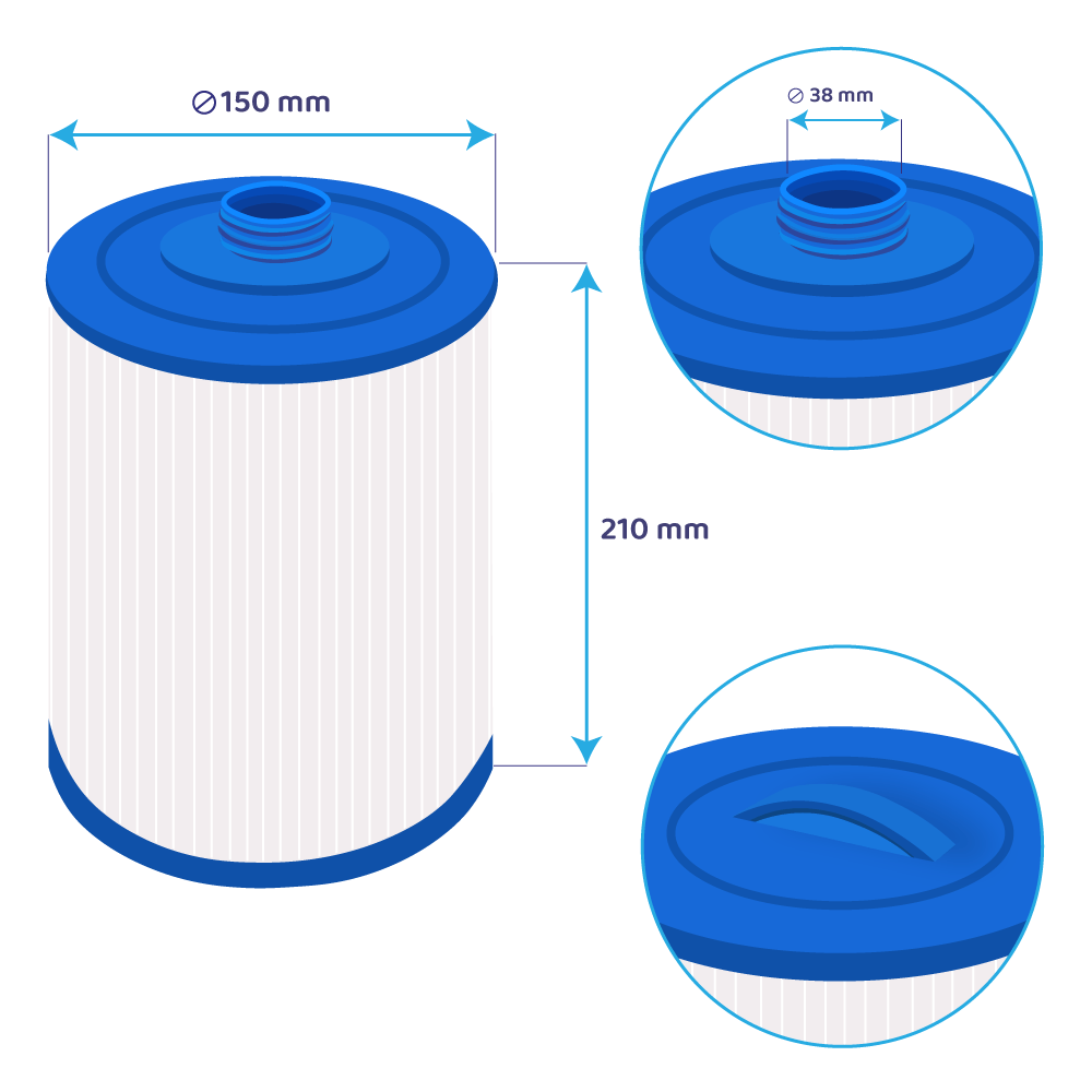 Darlly Spa Waterfilter SC714 / 60401 / 6CH-940