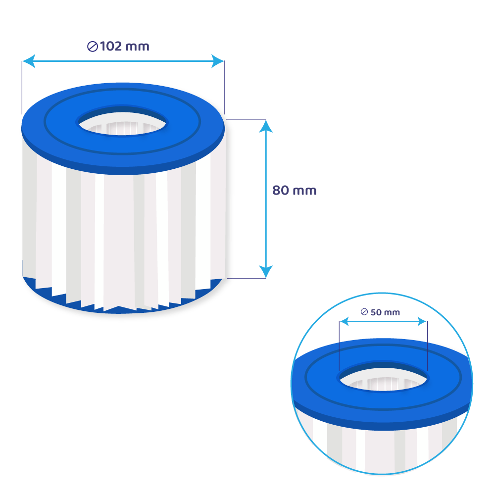 Darlly Spa/Zwembad Waterfilter SC838 / 40022 (2St.)