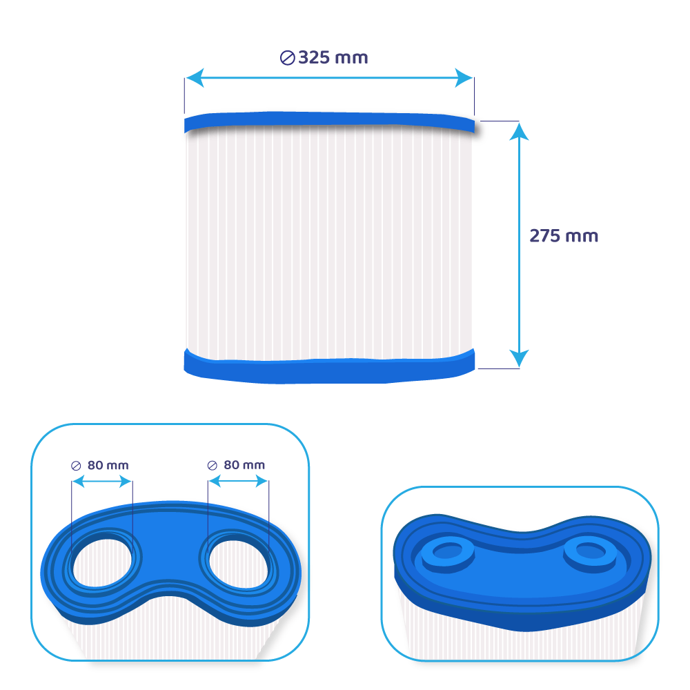 Darlly Spa Waterfilter Hydropool Serenity 4300, 4500, 5900, 6600, 6800 / SC859 / 12351