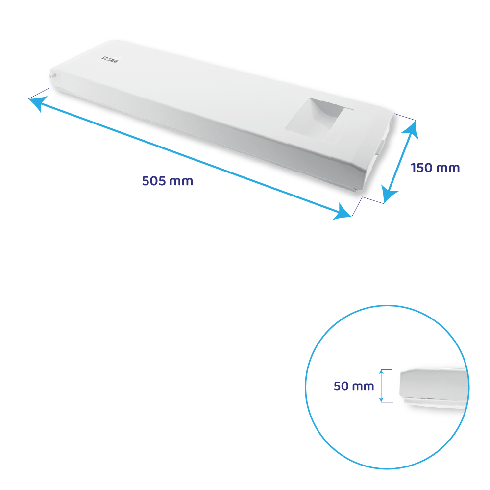 Beko Vriesvakdeur 505x150mm C00864719